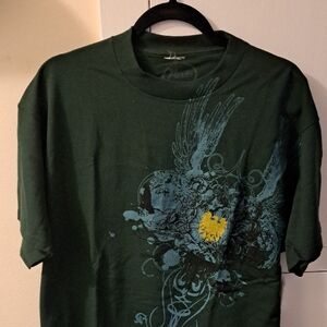 PARTS Men's S/S Graphic Green T-Shirt Size L Graphic Tee with Artistic Design